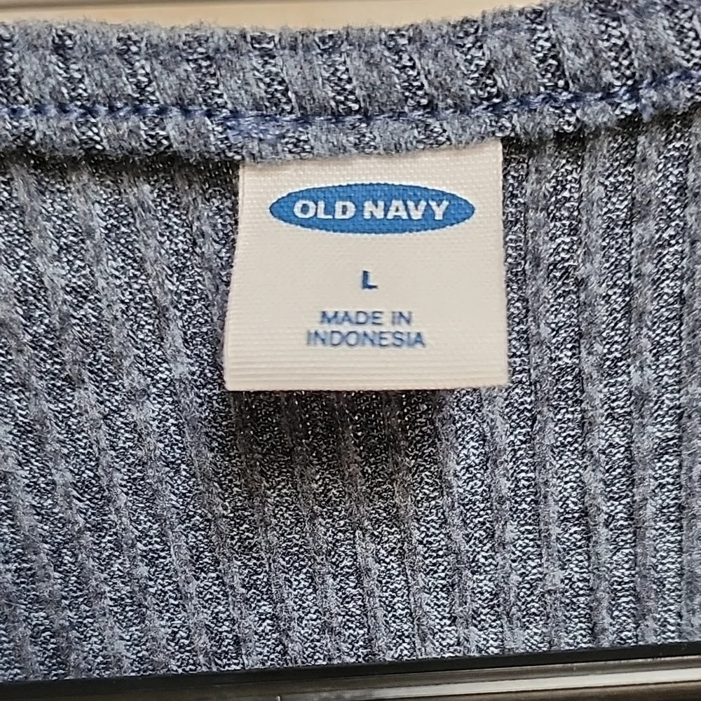 Old Navy Blue Wrap Top - Picture 2 of 9